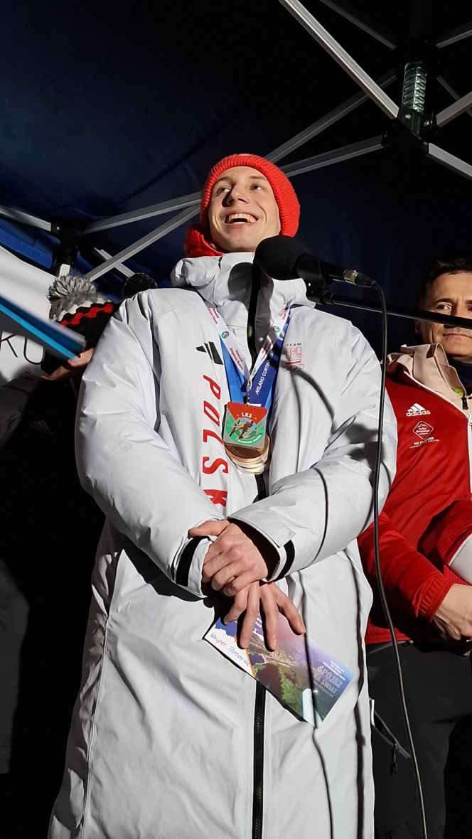 Powitanie Kacpra Tomasiaka w Bystrej 18.02.2026