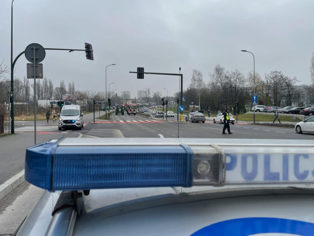 Strajk rolników w Krakowie i Małopolsce. Ciągniki blokują ulice w miastach