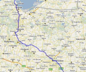 Trasa 10 Lublin-Władysławowo - mapka