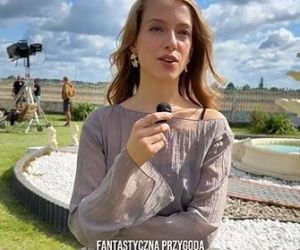 Karolina Ludwiniak na planie Rancza