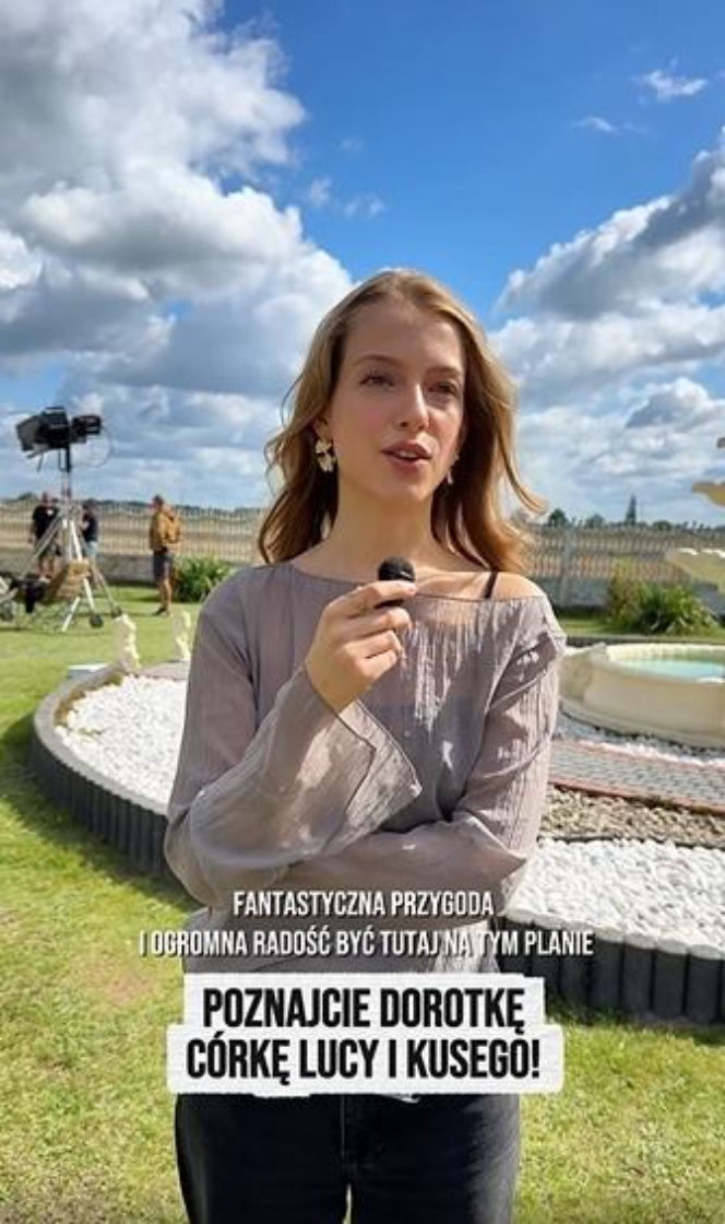 Karolina Ludwiniak na planie "Rancza"