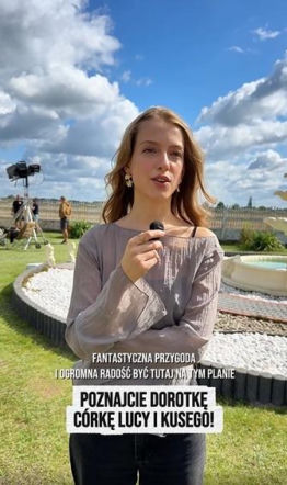 Karolina Ludwiniak na planie "Rancza"