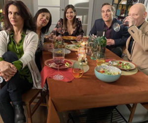 M jak miłość: Aleksandra (Małgorzata Pieczyńska), Iwona (Hanna Śleszyńska), Aneta (Ilona Janyst), Olek (Maurycy Popiel), Marek (Mariusz Kiljan)