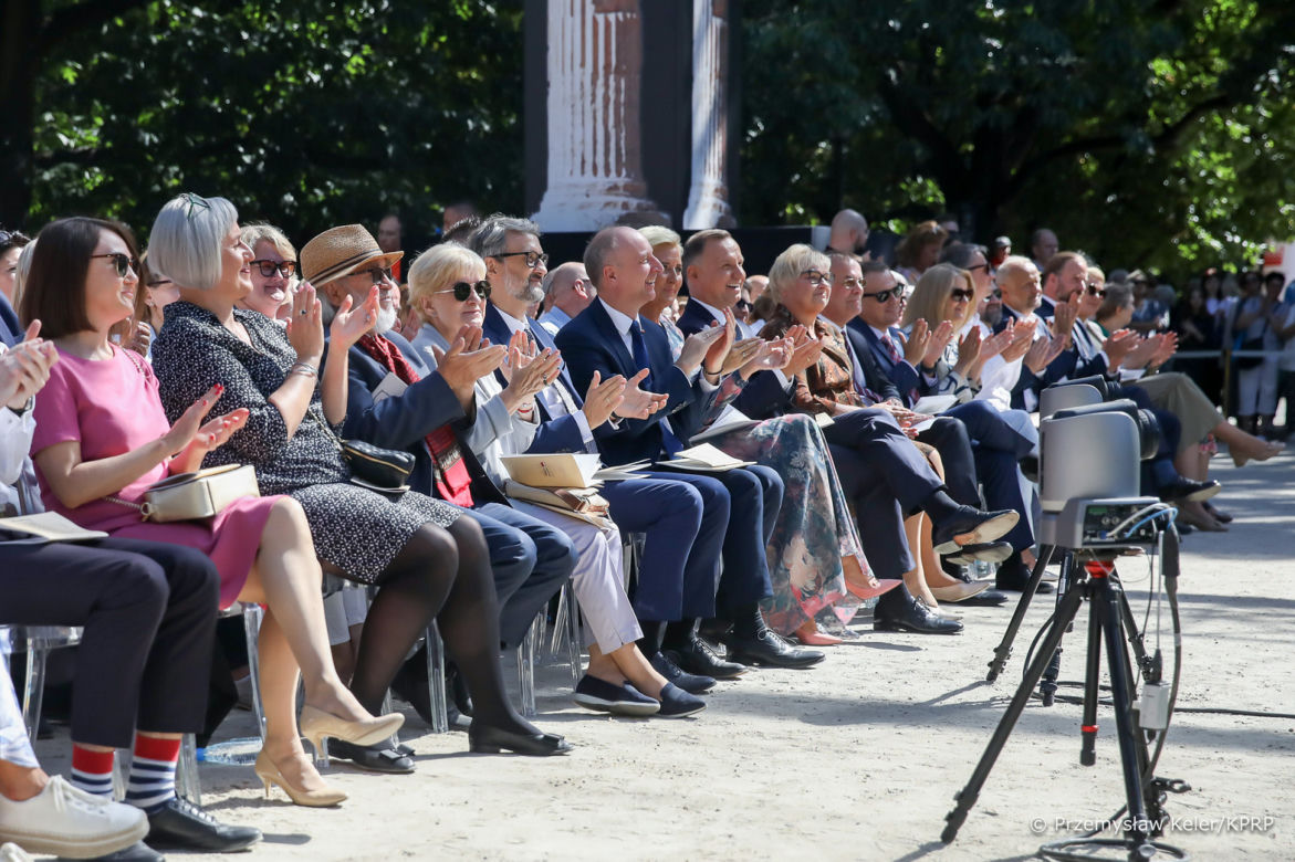 Agata i Andrzej Dudowie podczas Narodowego Czytania