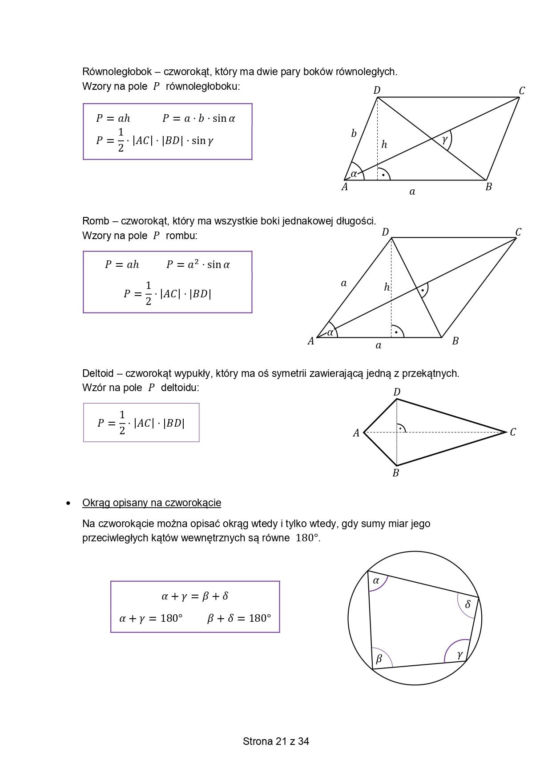 wzory matematyczne matura 2026