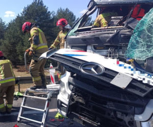 Zderzenie trzech ciężarówek na trasie S10 w Kujawsko-Pomorskiem!