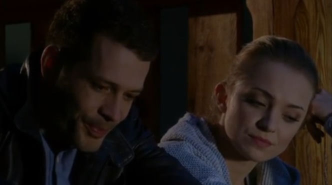 M jak miłość odc. 1080. Joanna (Barbara Kurdej-Szatan), Tomek (Andrzej Młynarczyk)