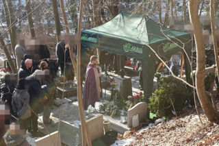 Pogrzeb Mirosława Krawczyka w Gdańsku: Aneta Zając i Mikołaj Krawczyk