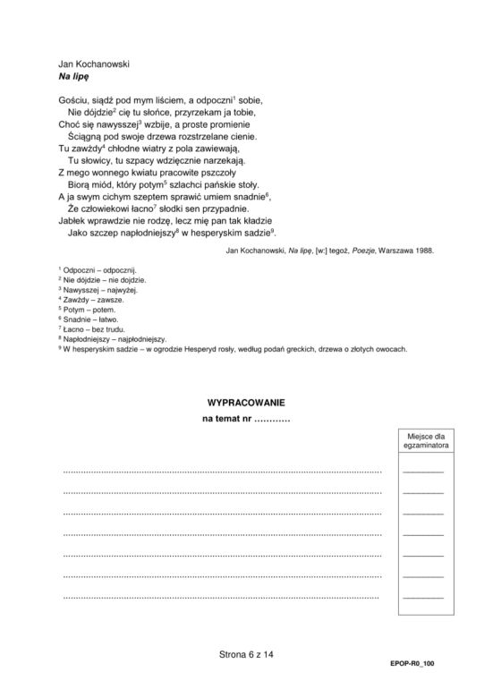 Język polski rozszerzony matura 2023 - ARKUSZ CKE