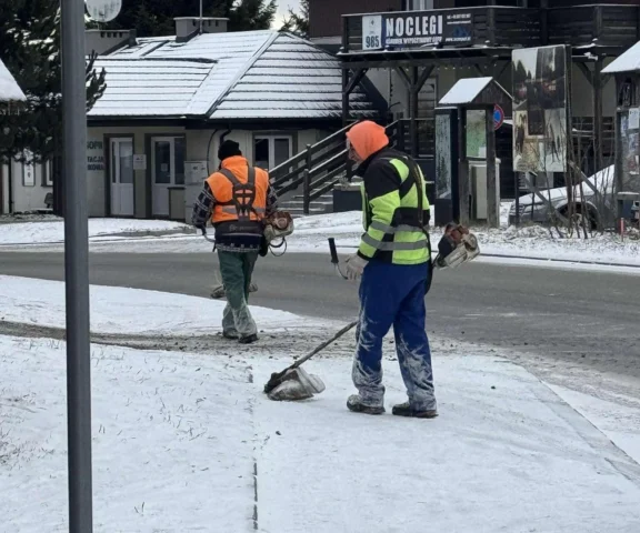 Koszą trawę w śniegu. Mieszkańcy nagrali absurdalną sytuację w Zieleńcu