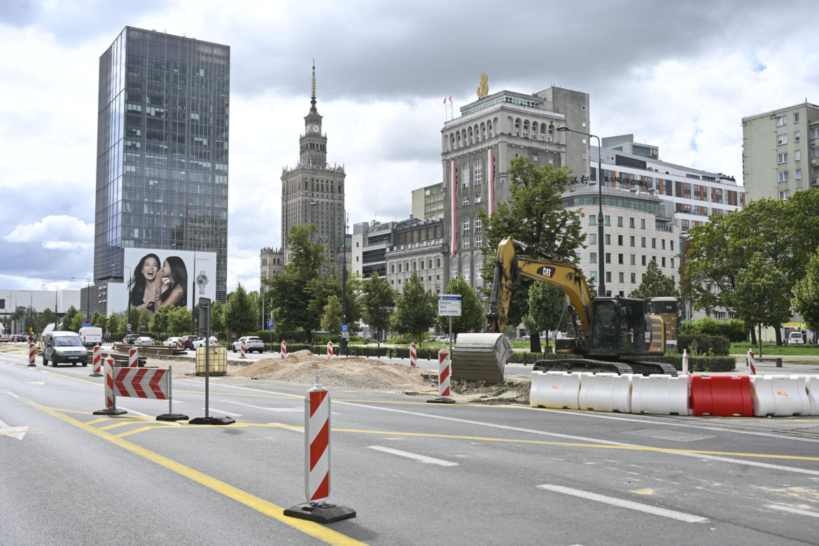 Remont torowiska na ul. Marszałkowskiej (sierpień 2025)