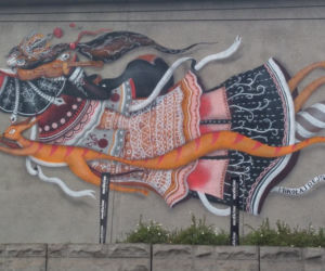 Nowy mural na rondzie Mogilskim