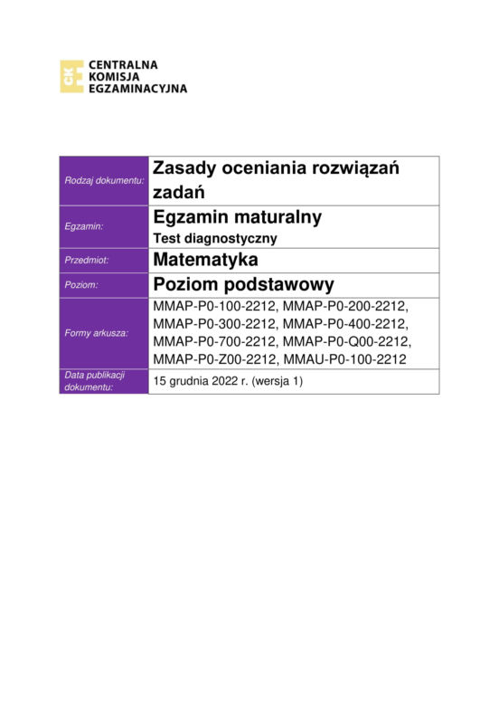 Matura próbna 2023 matematyka: odpowiedzi CKE