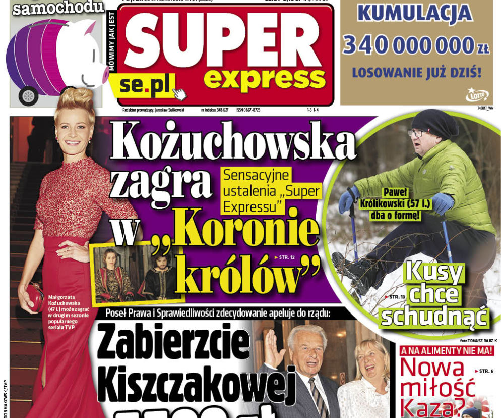 Super Express. Wydanie z dnia 26.01 OKŁADKA