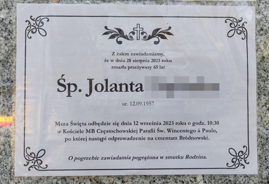  Jej ciało od roku rozkładało się w mieszkaniu. Nikt nie interesował się życiem pani Jolanty