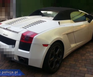 Lamborghini Gallardo odzyskane przez policję