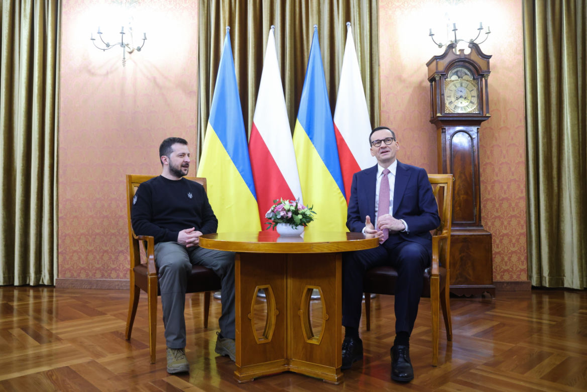 Spotkanie Wołodymyra Zełenskiego z Mateuszem Morawieckim