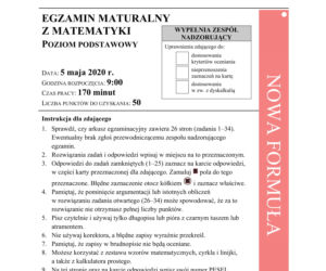 Matura 2020 ARKUSZE CKE z matematyki - poziom podstawowy! [ODPOWIEDZI]