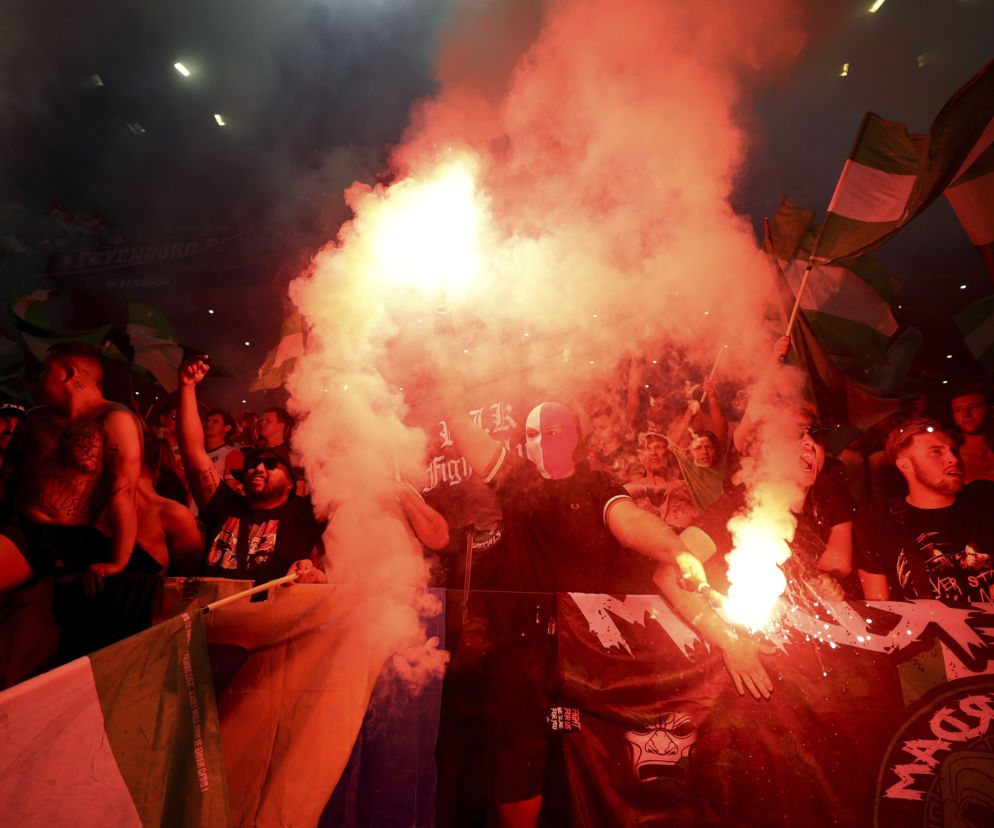 Fani na meczu AS Roma - Feyenoord Rotterdam
