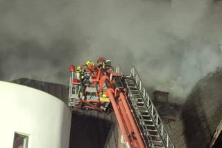 Pożar w ośrodku Lawendowa Przystań w Wieleniu.