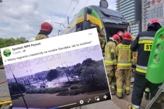 Jest nagranie ze zderzenia tramwajów w Poznaniu. Internauci: Szok