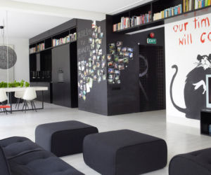 czarno-biały apartament