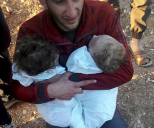 OJCIEC BLIŹNIĘTA SYRIA ATAK GAZOWY