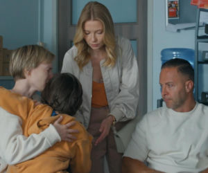 Barwy szczęścia odc. 3276. Sonia (Weronika Nockowska), Mateuszek (Filip Kowalewicz), Dominika (Karolina Chapko), Sebastian (Marek Krupski)