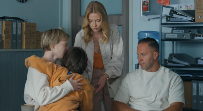 Barwy szczęścia odc. 3276. Sonia (Weronika Nockowska), Mateuszek (Filip Kowalewicz), Dominika (Karolina Chapko), Sebastian (Marek Krupski)