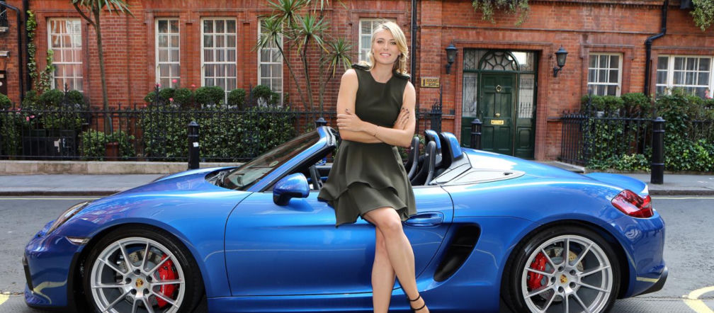 Maria Szarapowa w Porsche Boxster Spyder