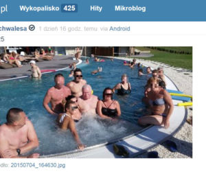 Wałęsa na basenie!
