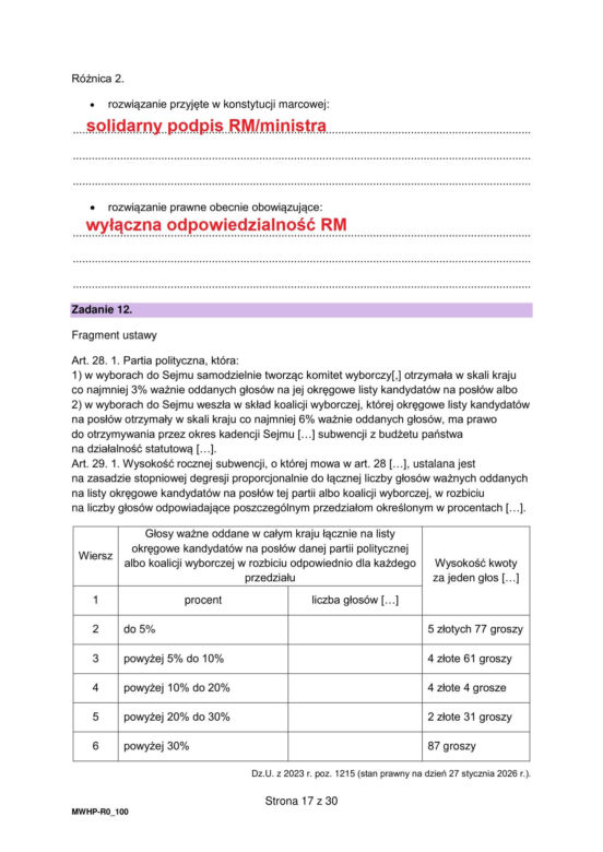 Matura 2026 WOS rozszerzony: WSZYSTKIE odpowiedzi do arkusza CKE 12.05.2026