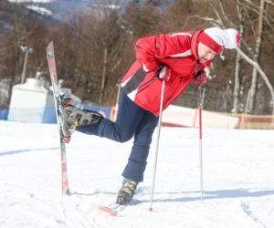 Michał Wójcik z PiS szaleje na nartach