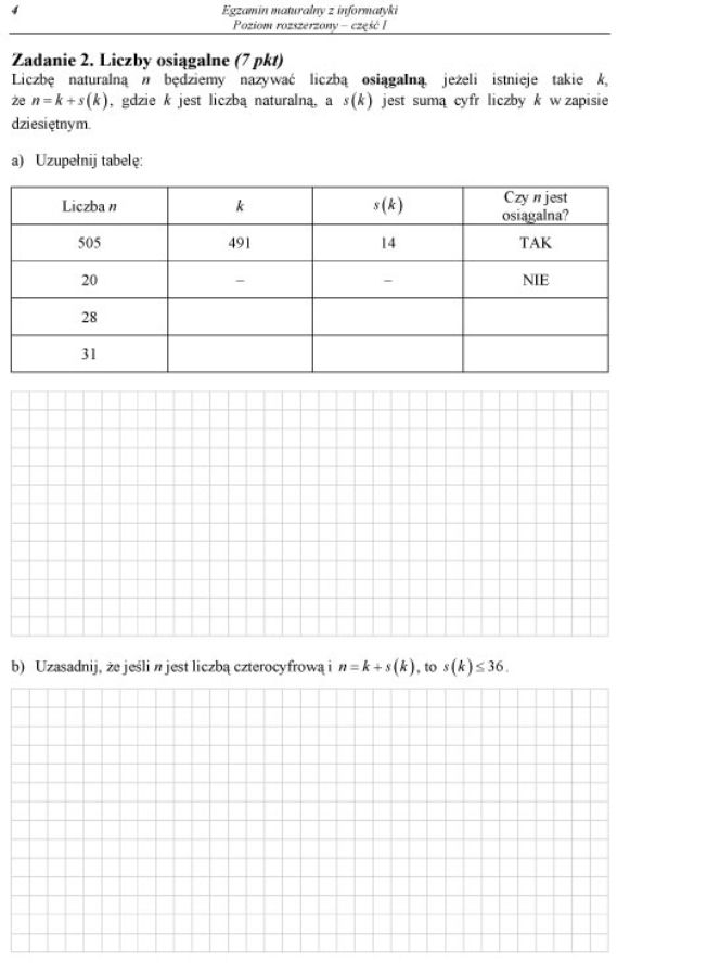 Matura 2012 - informatyka, poziom rozszerzony