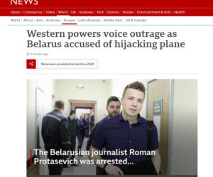 Media zagraniczne piszą o porwaniu samolotu przez Łukaszenkę 
