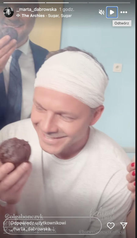 Barwy szczęścia na planie. Bruno (Lesław Żurek)