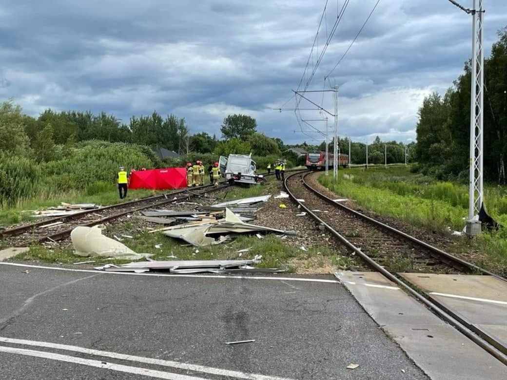 Wypadek na przejeździe kolejowym w Dąbrowie Górniczej