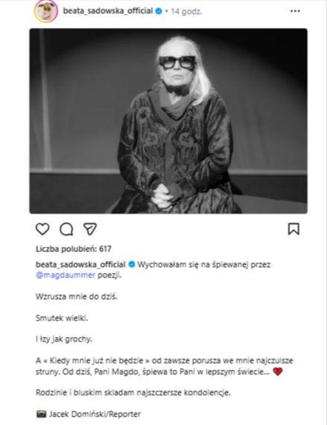 Magda Umer żegnana przez świat artystyczny