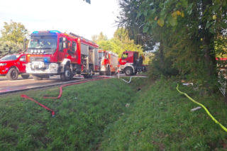 Wybuch gazu w domu w Porębie Radlnej. Ucierpiała ok. 50-letnia kobieta