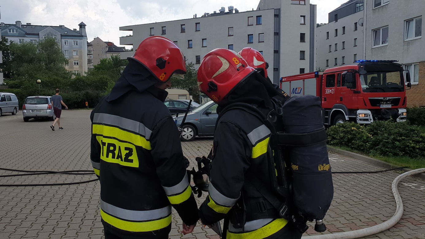 Pożar balkonu przy ulicy Międzyborskiej
