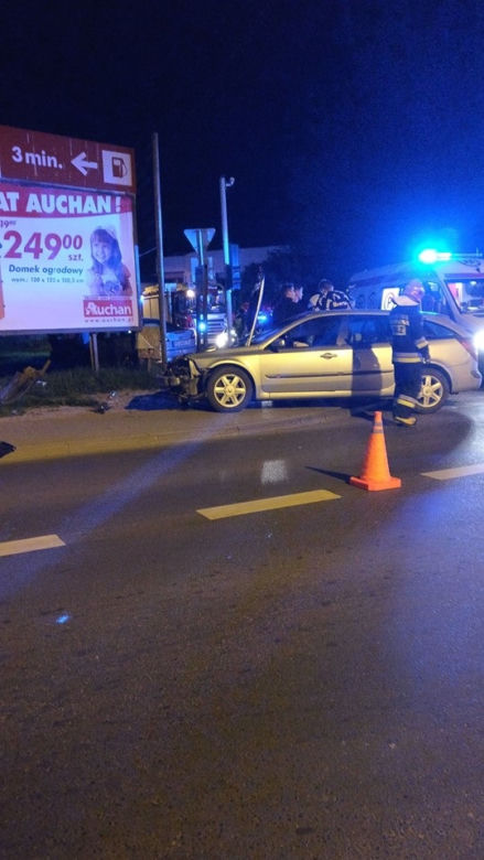 Nocny wypadek w Komornikach