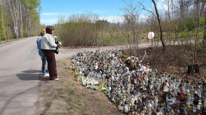 Miejsce wypadku Łukasza Litewki