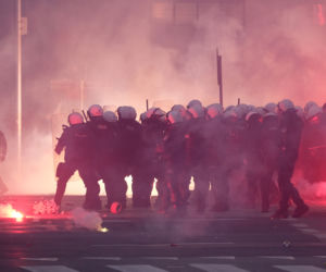 Policjanci zabezpieczali Marsz Niepodległości