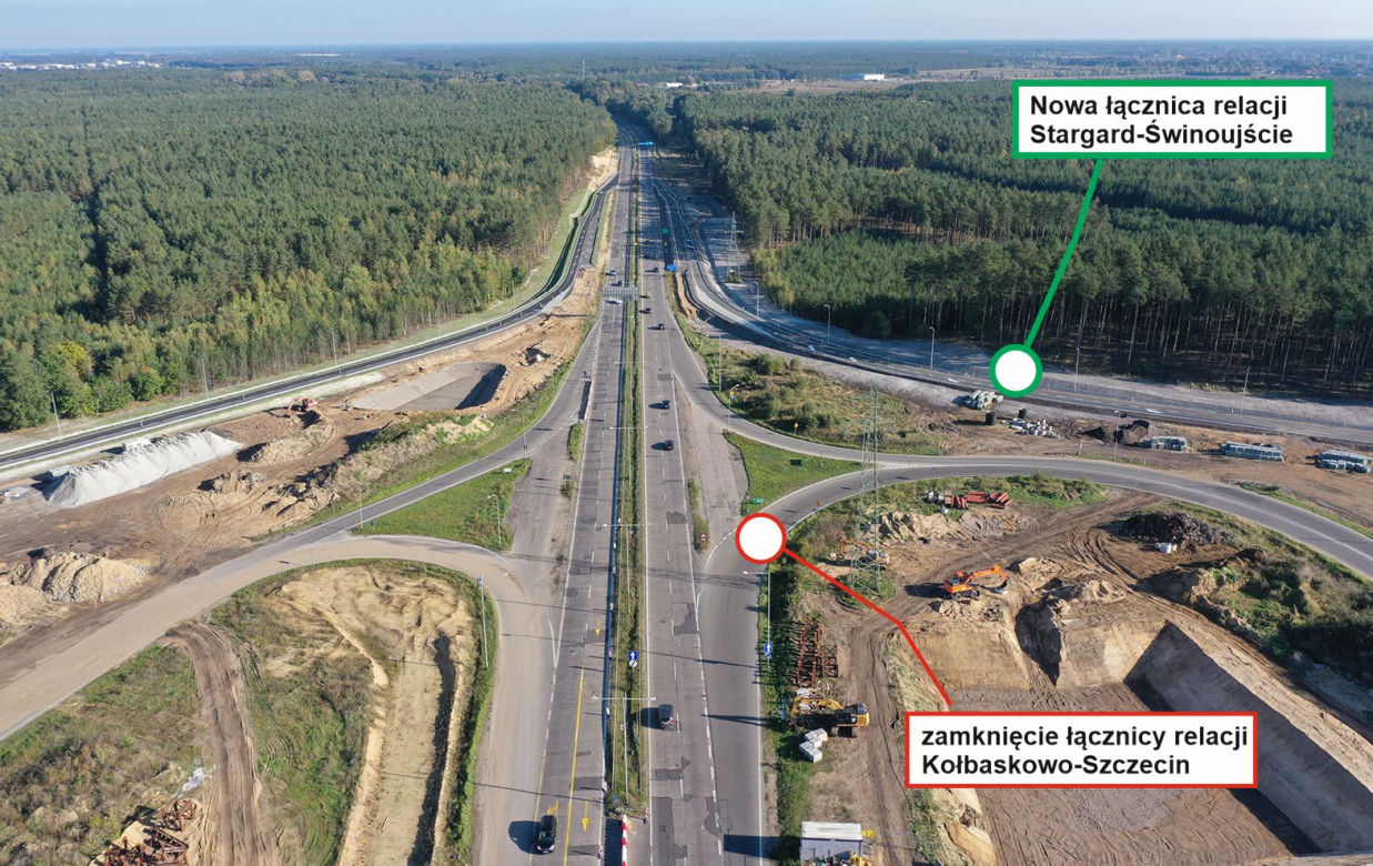 Przebudowa węzła Kijewo - październik 2020