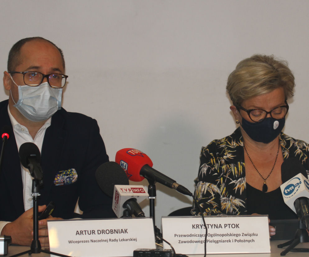 konferencja_Ogólnopolski Komitet Protestacyjno-Strajkowy