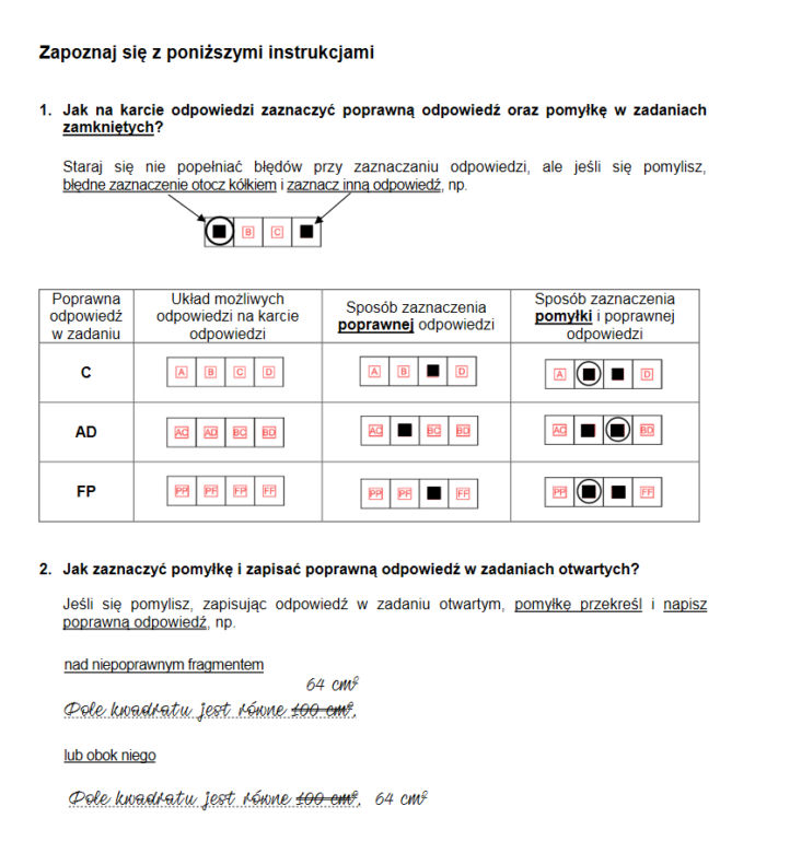 Egz ósmoklasisty 2021 matematyka