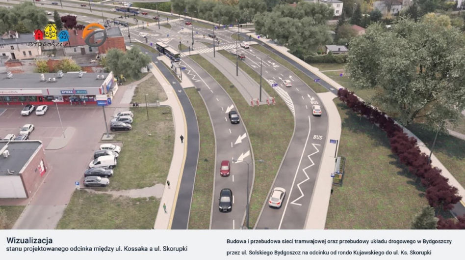 Wizualizacje trasy tramwajowej na Szwederowo w Bydgoszczy
