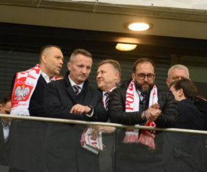 Karol Nawrocki i Przemysław Czarnek na mecze Polska - Albania