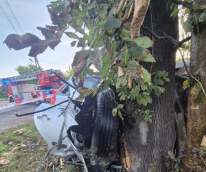 Kia zmiażdżona, kierowca nie żyje. Koszmarny wypadek w Gliwicach