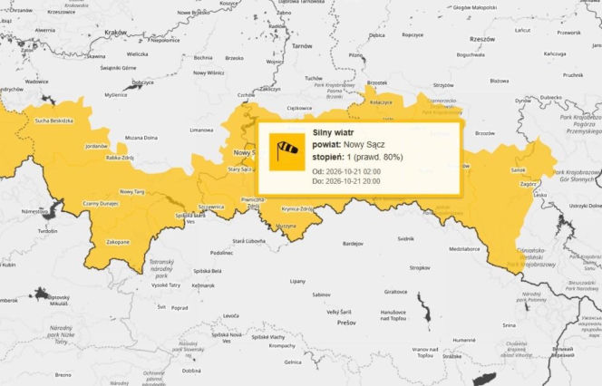 Uwaga na silny wiatr. Wysoko w górach powieje nawet do 100 kilometrów na godzinę!